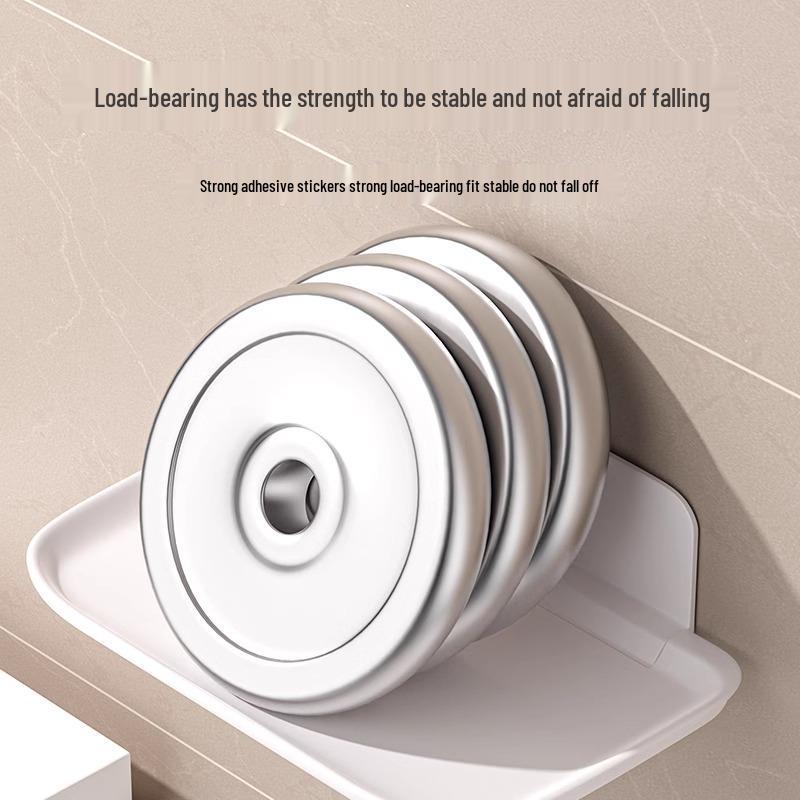 Foldable Wall-Mounted Phone Storage Shelf for Bathroom or Bedside