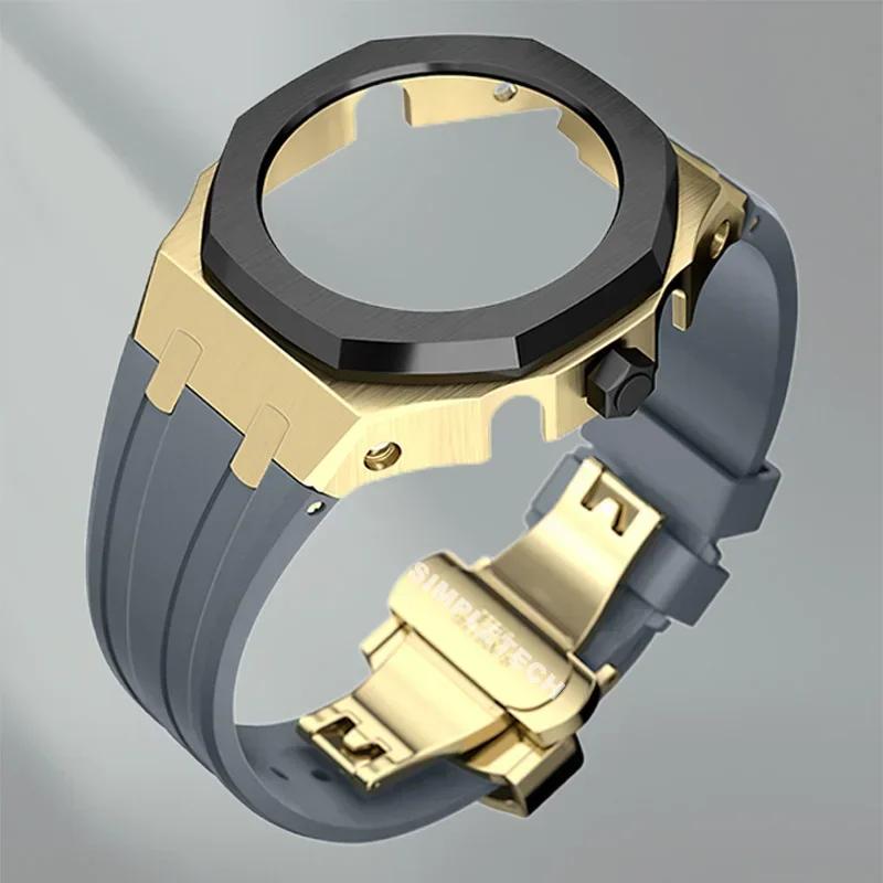 Mod Kit GEN5 GA2100 Metal Bezel for G shock Casioak Modification 4th Generation Rubber&Steel Watch Case Strap GA-B2100 2110