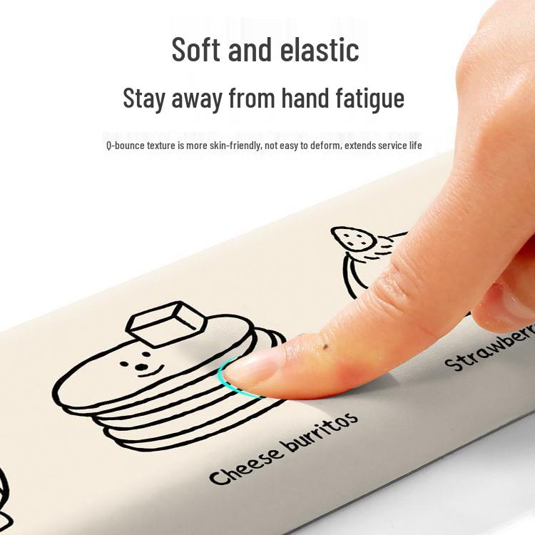 Creative Line Drawing Mouse Pad with Memory Foam Wrist Rest