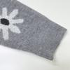Women's Autumn and Winter Fashion Versatile French Round Neck Long Sleeve Pullover Daisy Jacquard Gray Knit Sweater