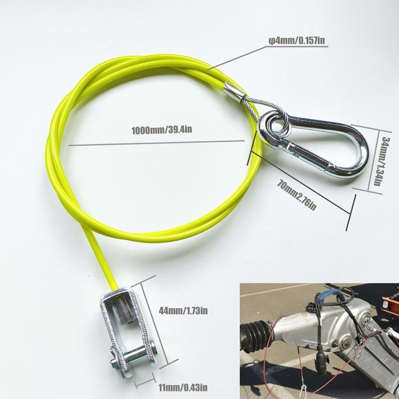 Caravan Stainless Steel Trailer Breakaway Rope Trailer Caravan Brake Away Breakaway Safety Cable Braked Hitch Accessories Parts