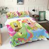 SpongeBob SquarePants Bedding Set Cartoon Duvet Cover Pillowcase for Kids Teens Bedroom Home  Decor Christmas 2/3Pcs