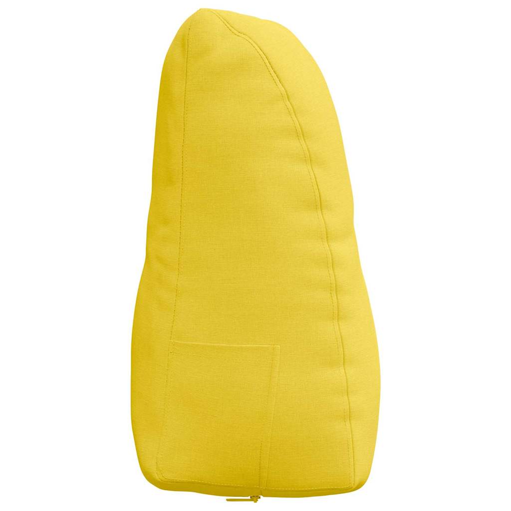 Back Cushion Light Yellow 80 x 24 x 50 cm Fabric