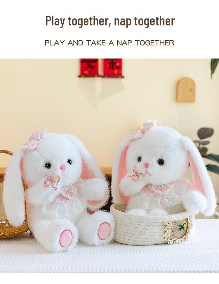 Niedliches Beruhigendes Kaninchen Plüschkissen Spielzeug - Schlafbegleiter Geschenk für Mädchen