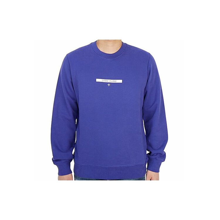 

Stone Island Ss21 Solid Color Logo Print Pullover Crewneck Sweatshirt Unisex Sweatshirt Blue 751563085-V0043 XXL