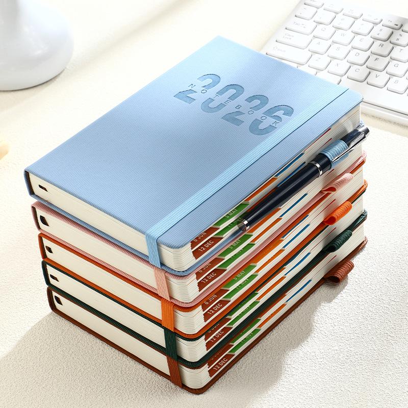 2026 Cross-Border English Diary with Band: Annual Calendar, Weekly Planner, 365-Day Efficiency Notebook