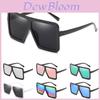 Women's Flat Top Large Steampunk Square Frame Oversize Sunglasses With Uv Protection