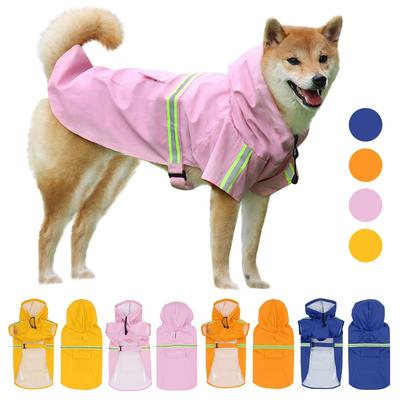 Pet Raincoat Fashion Reflective Waterproof Pet Winter Raincoat Dog Medium Large Dog