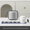 Meijin Mutton-fat Jade White Porcelain Travel Tea Set