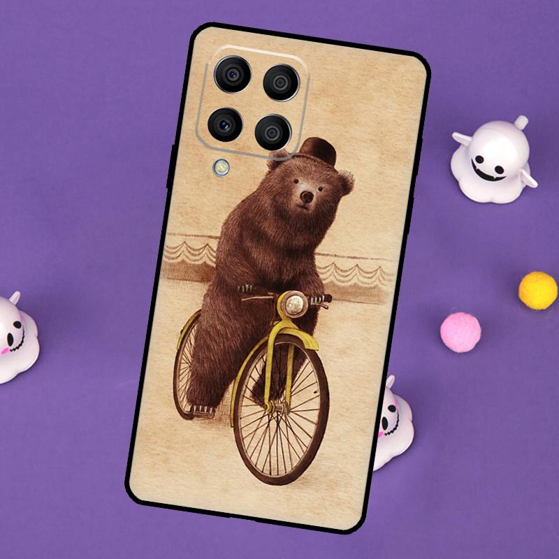 Cute Cartoon Bear Cover For Samsung Galaxy M55 M15 M33 M13 M23 M53 M31 M51 M14 M34 M54 M20 M30s M52 M32 Case