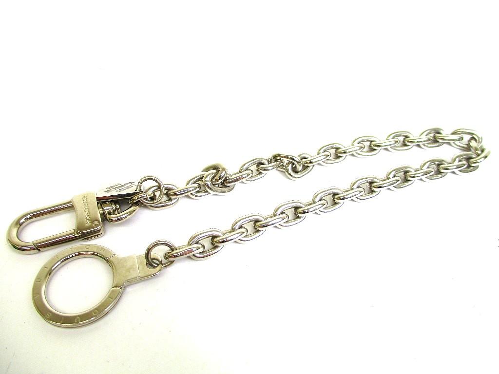 Authentic LOUIS VUITTON Silver Color Metal Wallet Chain Chaine Anneau Cle #a996  Refurbished
