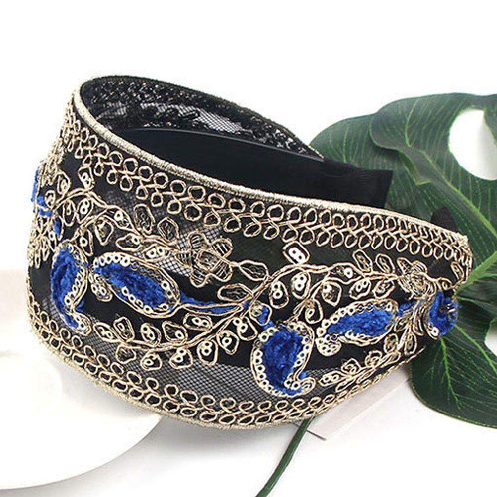 Temperament Sweet Female Hair Hoop Lace Embroidered Headband Korean Style Headband Headdress