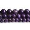 Purple Charoite Stone Smooth Round Loose Beads for Jewelry Making Bracelet Necklace 6/8/10mm 15 Inch