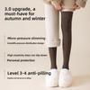Thick and Warm Padded Women's Long Knee Socks with Woolen Cuffs for Autumn and Winter. Knee-length Over-the-knee Socks for Warmth.