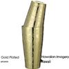 304 Mirror Stainless Steel Etched Pattern Boston Cocktail Shaker