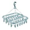 32 Clips Folding Clothes Dryer Hanger Windproof Socks Underwear Drying Rack Household Children Adults Storage Laundry Rack