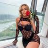 Erotico Hot Sexy Tuta a rete Donna Crotchless Collant porno Lingerie Donna Bodystocking completo Maglia erotica Abbigliamento Discoteche Set sesso