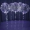 Bobo Balloons with LED Lights Transparent Glowing Bubble Balls for Wedding Birthday Decorations, Party Supplies