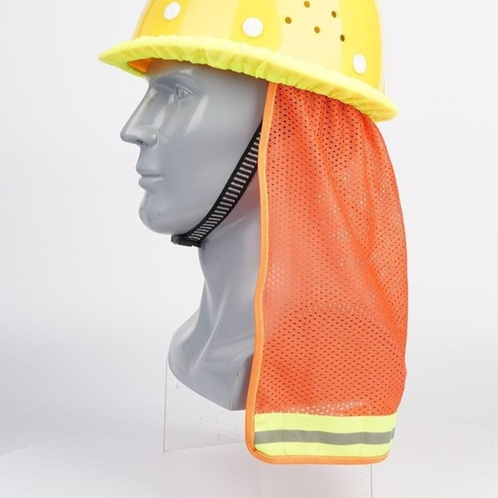 Breathable Hard Hat Sun Shade With Reflective Stripe Construction Hard Hat Cover  Work Accessory