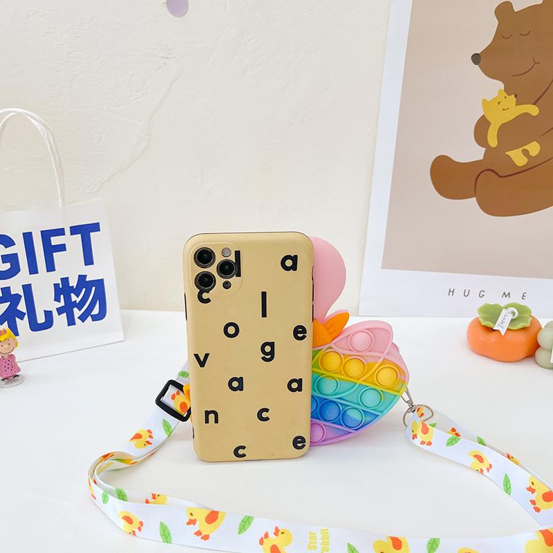 Dziecięca urocza urocza torba listonoszka z kaczką kontrola szczurów pionier prasy uszczypnięcie muzyka silikonowa torba dziewczynka małe dziecko dziecko torba na drobiazgi