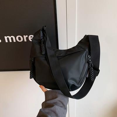 Versatile Crossbody Bag - Adjustable Strap, Foldable Casual Shoulder Bag and Dumpling Bag for College Students and Daily Use