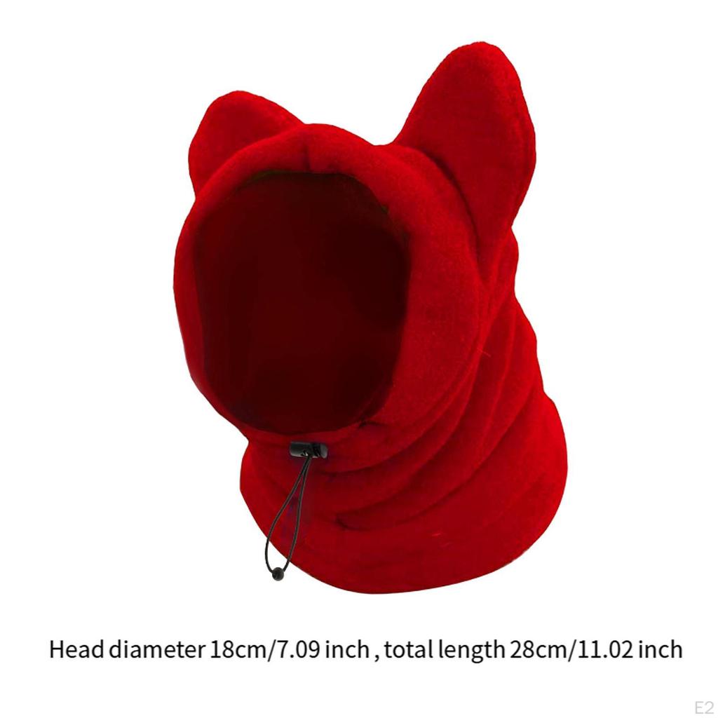 Hundeohrenschütze Mütze, Warme Hoodie Kopfbedeckung Weiche Wickel Winddicht Leise Abdeckung Fleece für