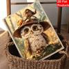 Pearl Painting Set 5D Pearl Mosaic Art Style Cute Owl with Hat Home Wall Decoration.