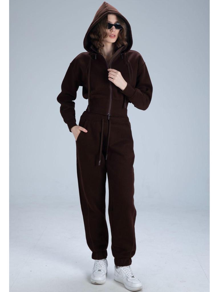 Lulu Zgly Women's Autumn Winter Hooded Sports Jacket & Yoga Set for Running, Mountaineering, Training & Fitness