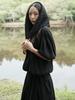 MER MER (2 Colors) Pleated Scarf Black/Ivory