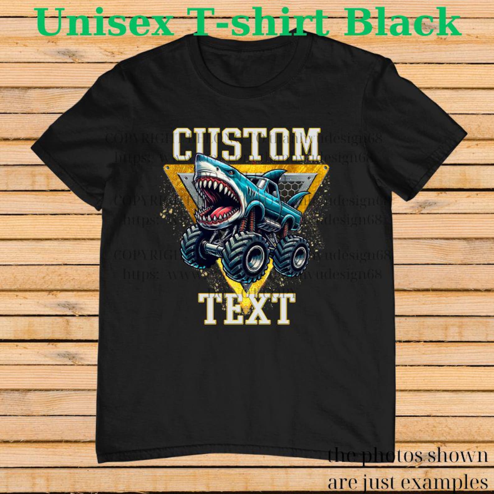 Monster Truck Shirt – Custom Text Tee, Personalized Monster Jam Birthday Gift for Kids & Adults, Customizable Truck Design 110