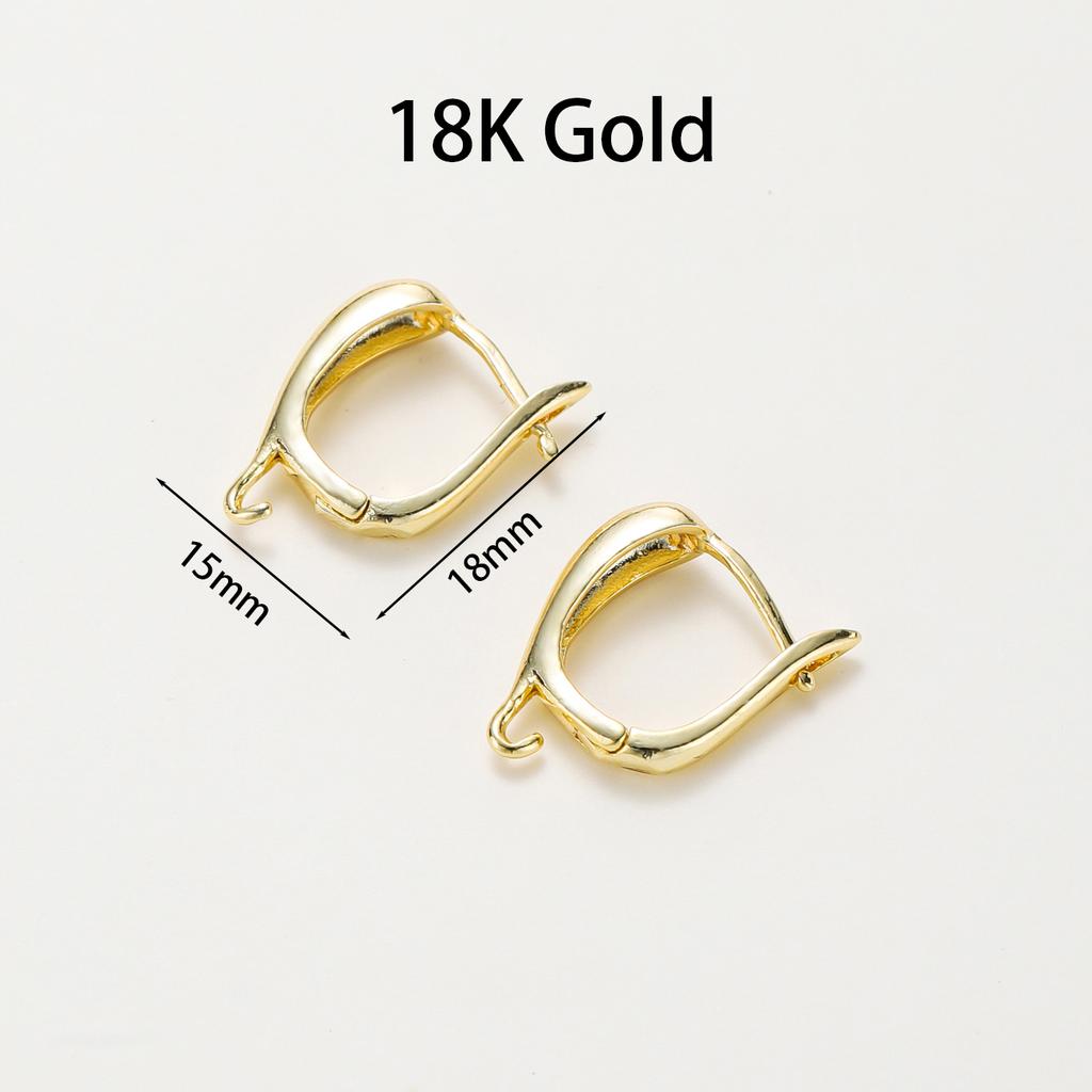 6pcs/lot 14K 18K Gold French Blank Lever Earing Hook Open Ear Ring Clips Clasp For DIY Jewelry Hoop Pendants Making Acceissories