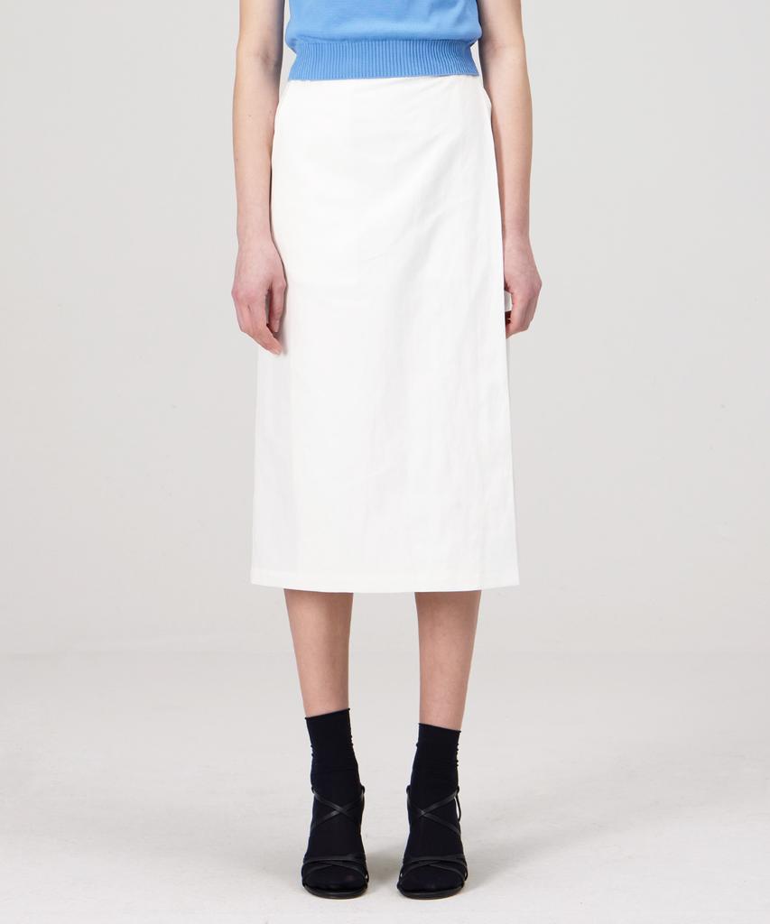 Pildeoseu Women'S Feminine Button Wrap Long Skirt White