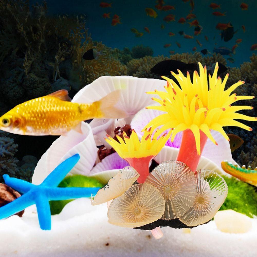 Aquarium Accessories Silicone Coral Reef Stone Artificial Coral Fake Coral Fish Tank Decoration