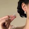 S925 Silver Needle Large Hoop Earrings - Japanese & Korean Style, Fashionable & Versatile, Celebrity-Inspired.