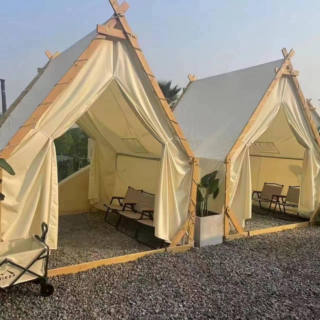 Starry Sky Triangle Tent - House-Shaped B&B Campsite Fabric Rooftop Tent for Outdoor Camping