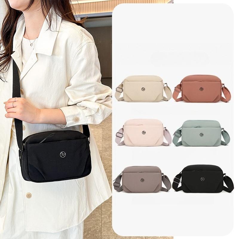 Large Capacity Nylon Messenger Bag – Waterproof Square Crossbody with Multi-Layers for Street Style & Travel