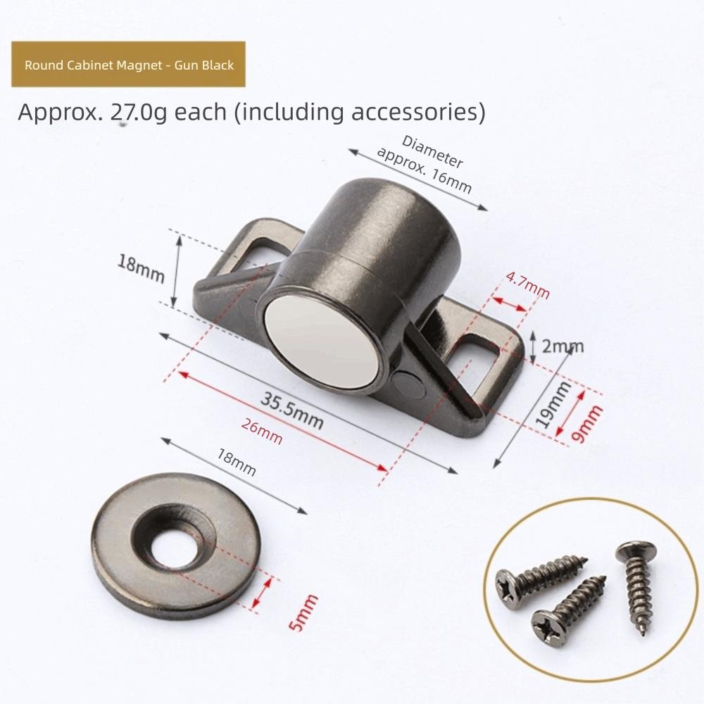 Zinc Zinc Zinc Alloy Cabinet Door Catch Cassette Magnetic Magnetic Suction Lock  Bedroom Cabinet