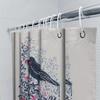 Bathroom Shower Curtain Bird Nature Floral Pattern Home Decor Washable Waterproof Fabric Liner