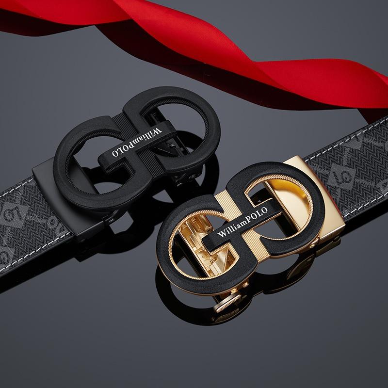 Belt, Men's Premium PVC Belt, Men's Alloy Business Automatic Buckle