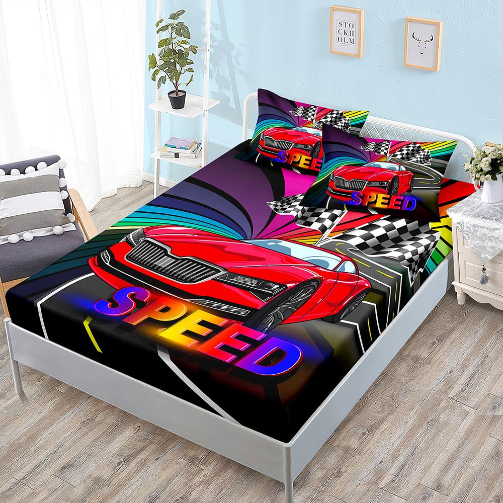 Three-Piece Car Racing Mattress, Mattress Cover, Four-Piece Mattress Protective Cover