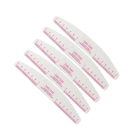 5Pcs Wooden Nail Files Bright Color Reusable Smooth Edge Clear Scale Multipurpose Trim Nails Lightweight Scale Ruler Half