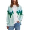 Levis Boxy Cardigan Striped Single-Breasted Embroidered Loose Knitwear Men Tops Green A0709-0021