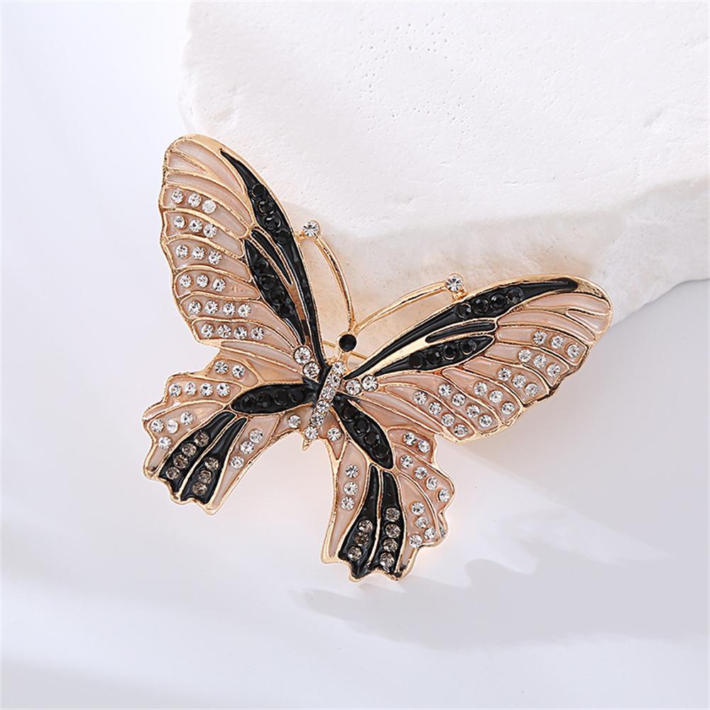 New Product Full Rhinestone Crystal Color High-end Temperament Butterfly Brooch Metal Elegant Accessories Wholesale