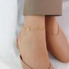 Retro Chinese-Style 18K Gold Chain Anklet – Trendy, Simple, and Elegant Titanium Steel Accessory