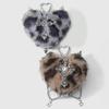 Unique Y2K Themed Fuzzy Keychain With Winged Heart Charm Delicate Keyrings Pendant Accessory For Bags And Keys