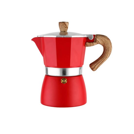 

150 мл кофейник легко чистить классический восьмиугольный чайник для мока плита эспрессо кофеварка кухонный гаджет красный