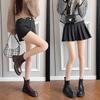 Retro One-foot Short Boots for Women, Thick-soled Boots with Thick Heels, Autumn and Winter Shoes