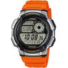 World Time Digital Watch Orange X Silver Men's AE-1000W-4BV (Overseas Model) [Used]