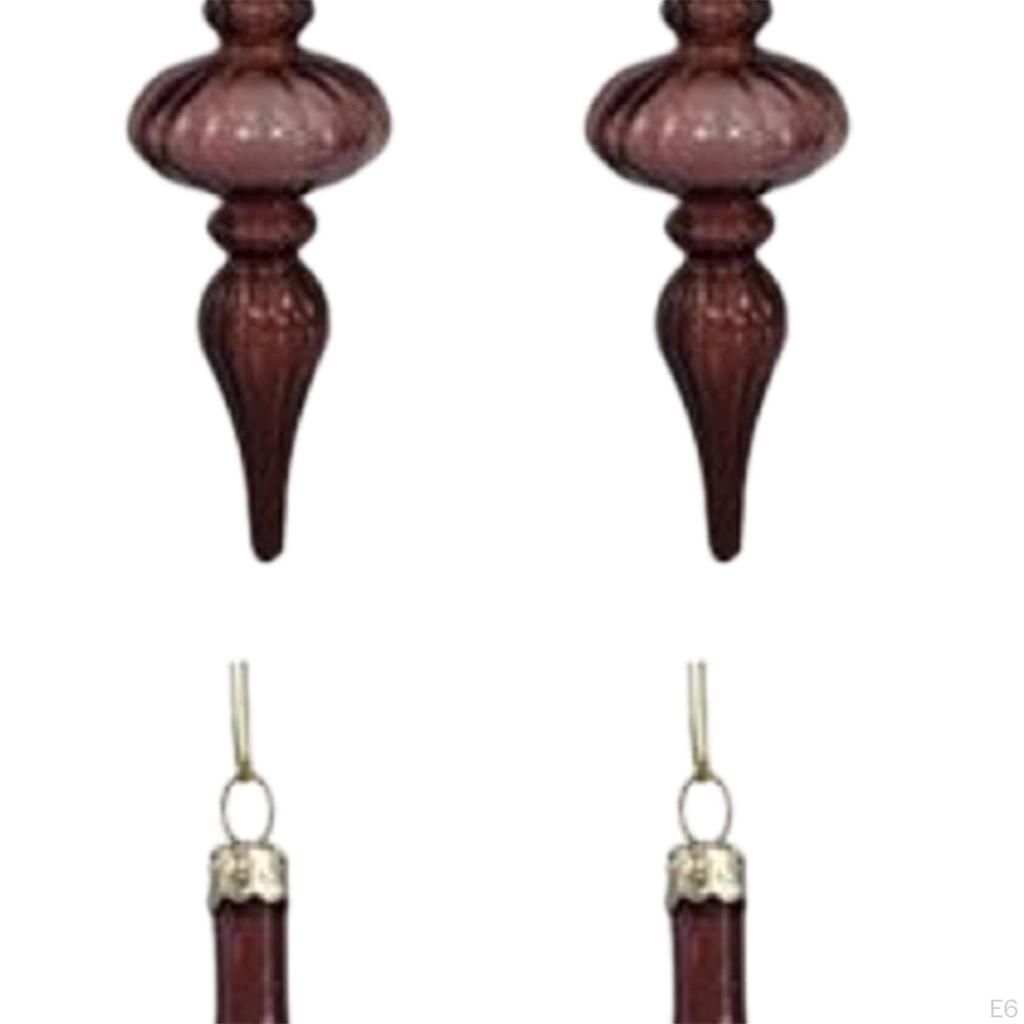 10 Stück Glas Weihnachtskugel Tropfen Vintage Dekorationen Bauernhaus Spitze Ornamente für