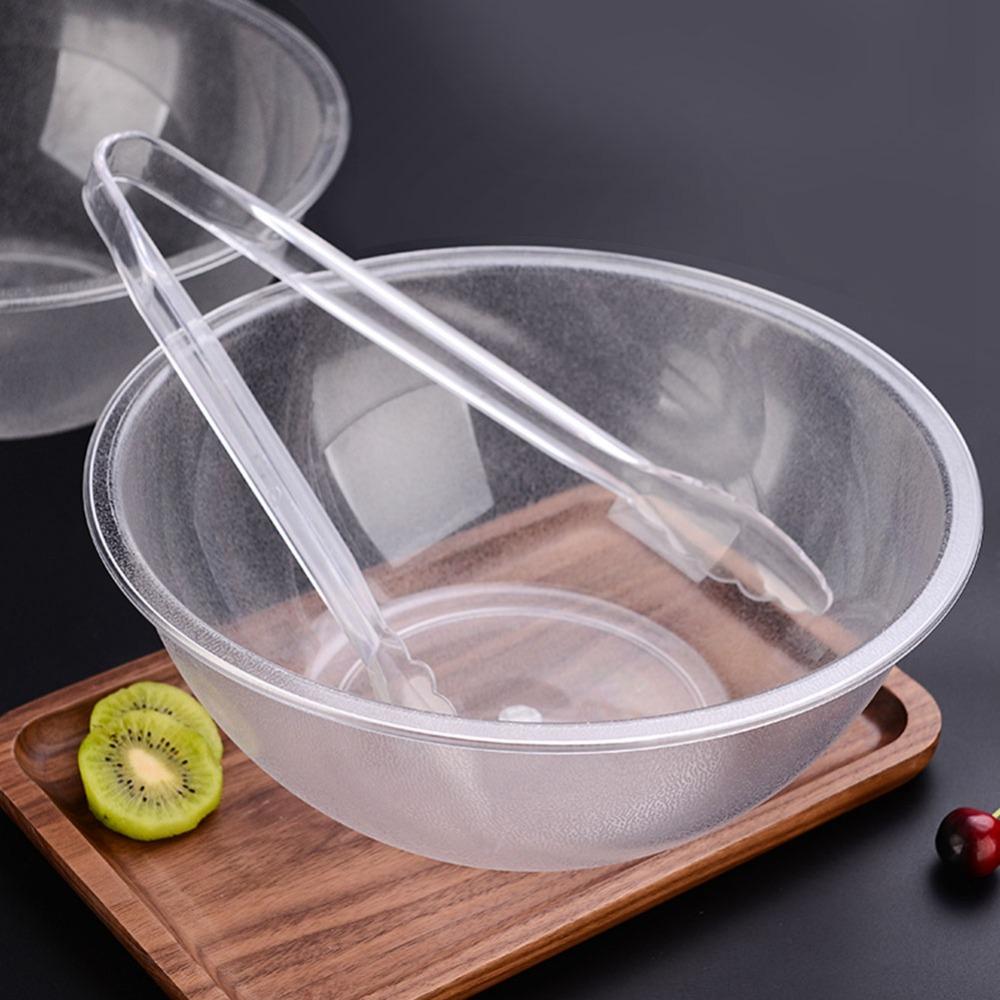 3PCS Clear Large Salad Bowls 4500ml Buffet Serving Containers Clear Serving Bowls  Home Use